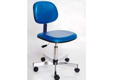 Blue Anti Static Leather Chair with Medium Seat