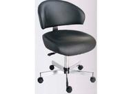 Black Anti Static Leather Chair, Seat size 490x480mm