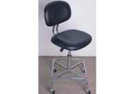 Black Anti Static Leather Chair with Foot Ring