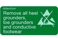 Foot Protection Sign Green